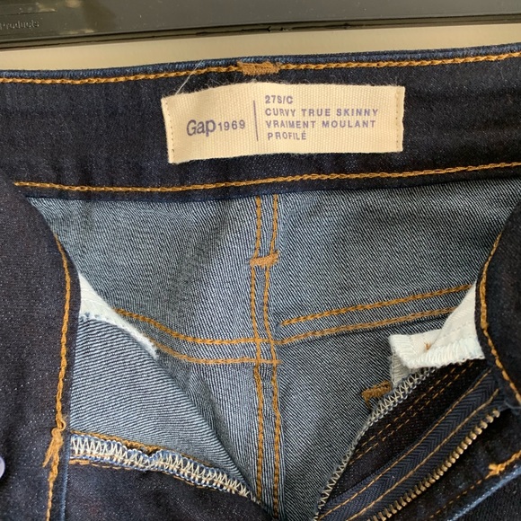 Gap dark blue curvy true skinny jeans 27S NWT - Picture 3 of 5